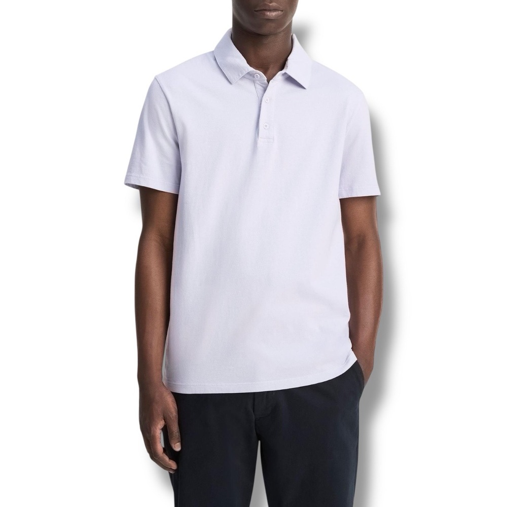 NWT VINCE Garment Dye Cotton‎ Polo Shirt Mens Size Extra Large XL Washed Willow